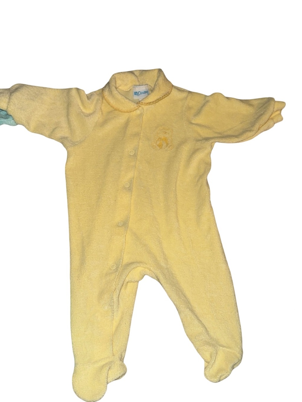 Vintage Carter’s Footed Baby Sleeper Medium 12-17 lbs Pastel Soft Snap Up